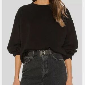 AGOLDE Black Nolan Drop Shoulder Sweatshirt